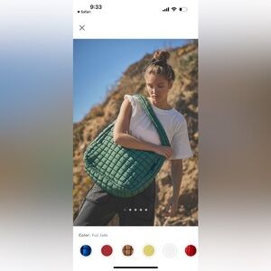 Free People Movement Quilted Carryall in Fuji Jade